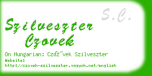 szilveszter czovek business card